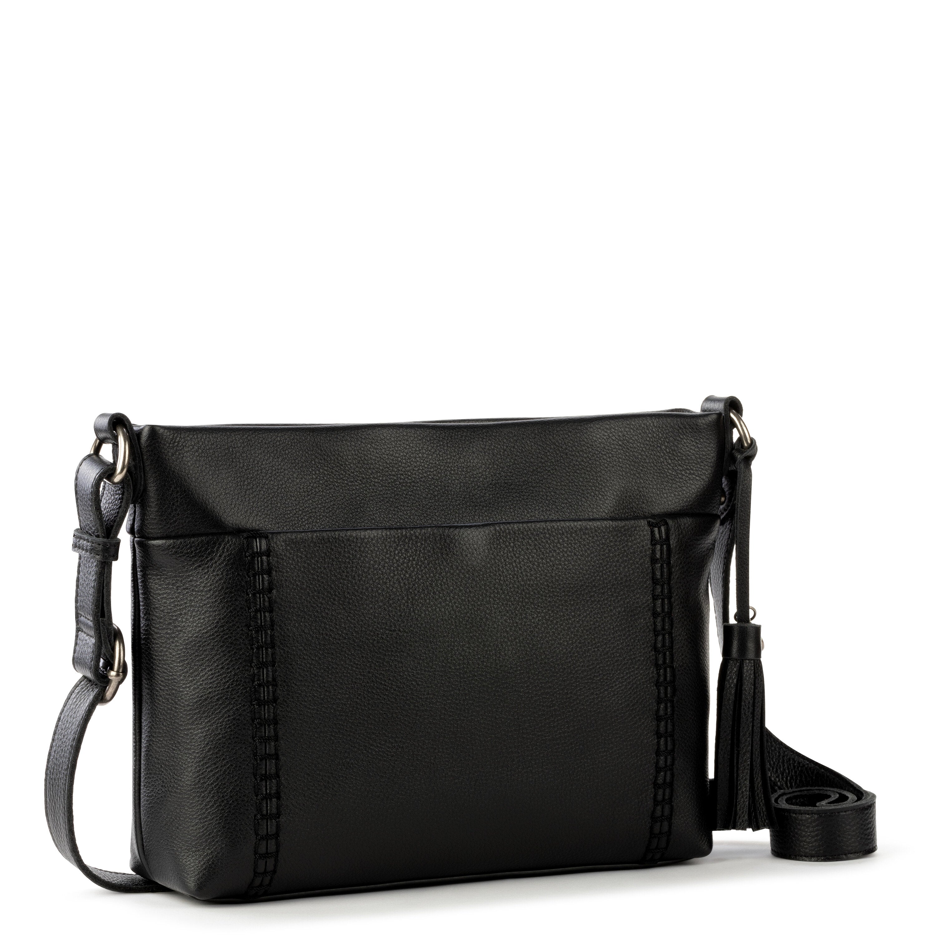 Black Soft Small Leather Crossbody Bag | Laroll Bags